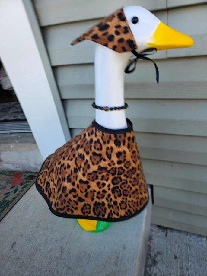 Leopard Print Porch Goose Outfit
