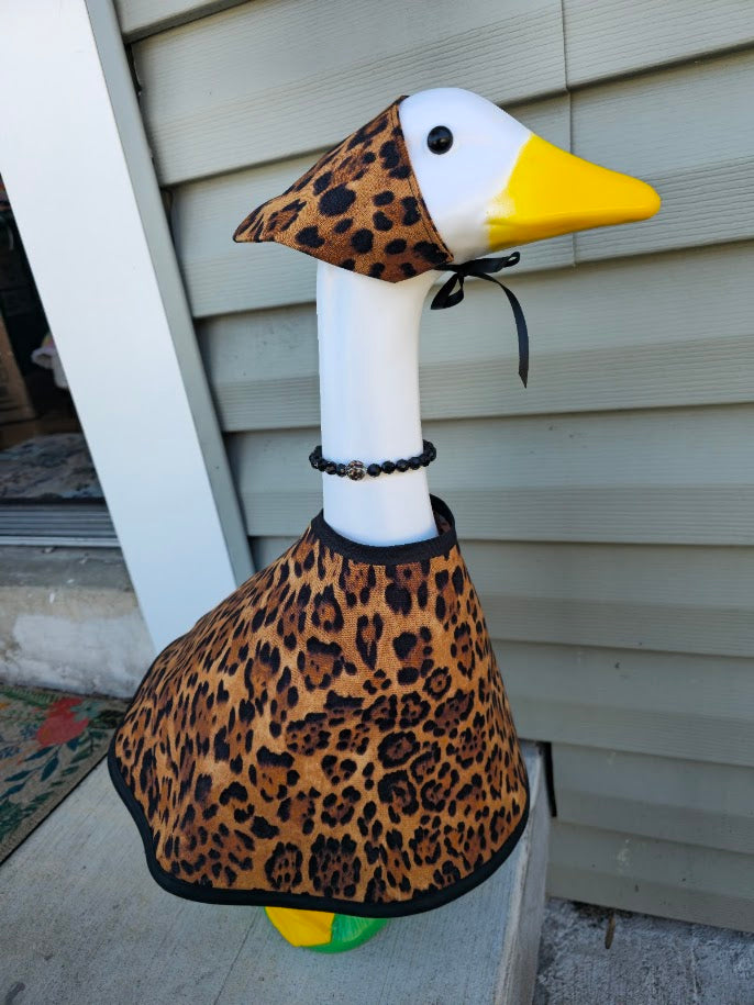 Leopard Print Porch Goose Outfit