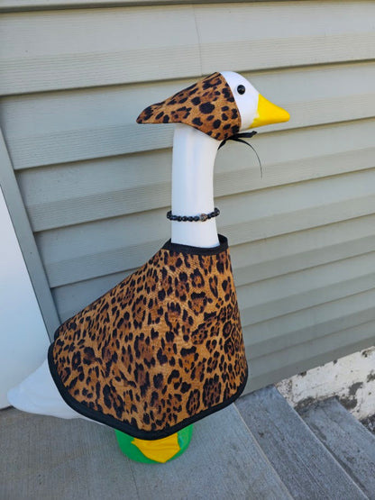 Leopard Print Porch Goose Outfit