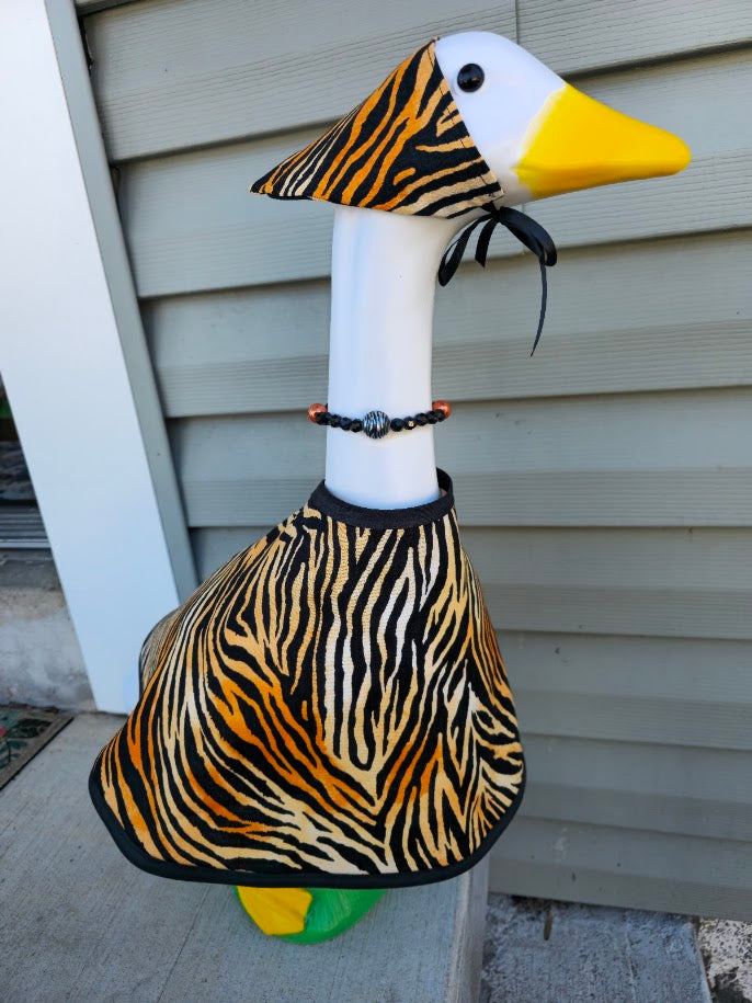 Tiger Stripes Porch Goose Outfit  🐯🖤🐯