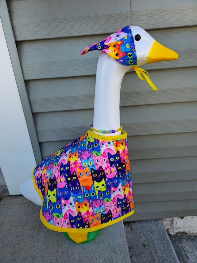 Colorful Cats Porch Goose Outfit