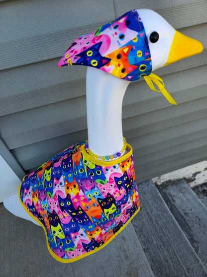 Colorful Cats Porch Goose Outfit