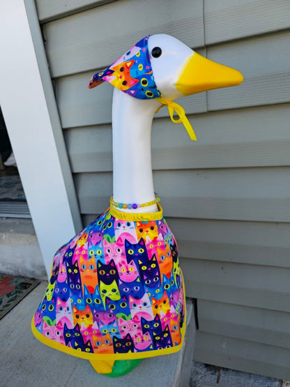 Colorful Cats Porch Goose Outfit