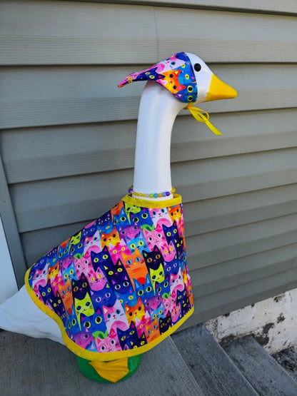 Colorful Cats Porch Goose Outfit