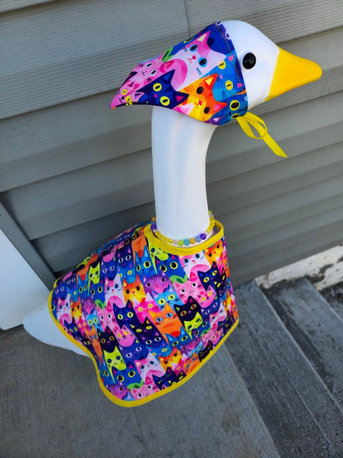 Colorful Cats Porch Goose Outfit
