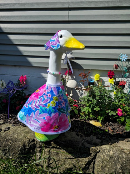 Rainbow Floral Porch Goose Outfit