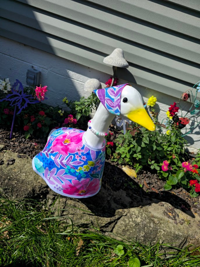 Rainbow Floral Porch Goose Outfit
