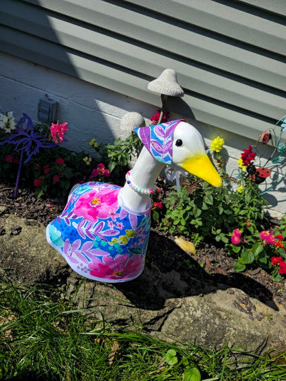 Rainbow Floral Porch Goose Outfit