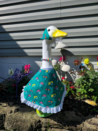 Teal Garden Porch Goose Outfit