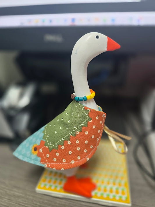 Autumn Patchwork Desk Goose Outfit