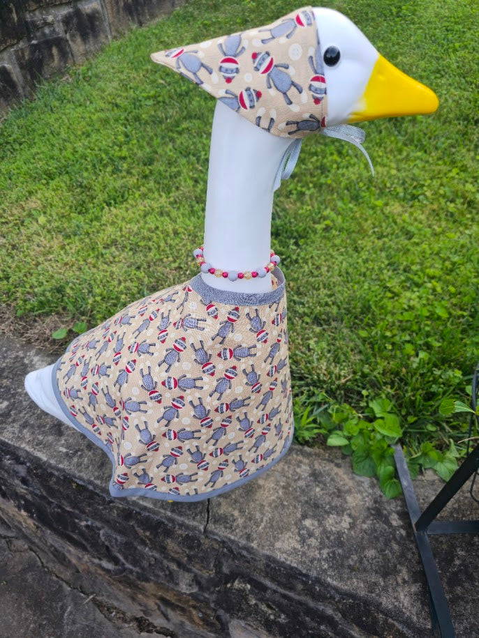Sock Monkey Porch Goose Outfit