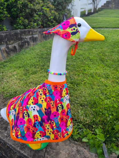 Colorful Dogs Porch Goose Outfit