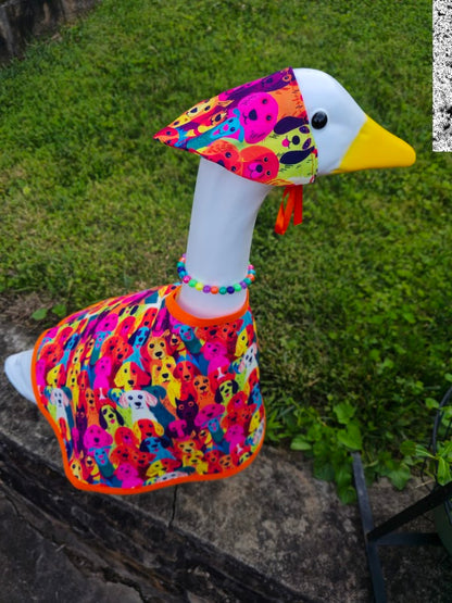 Colorful Dogs Porch Goose Outfit