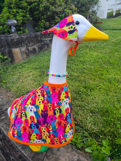 Colorful Dogs Porch Goose Outfit