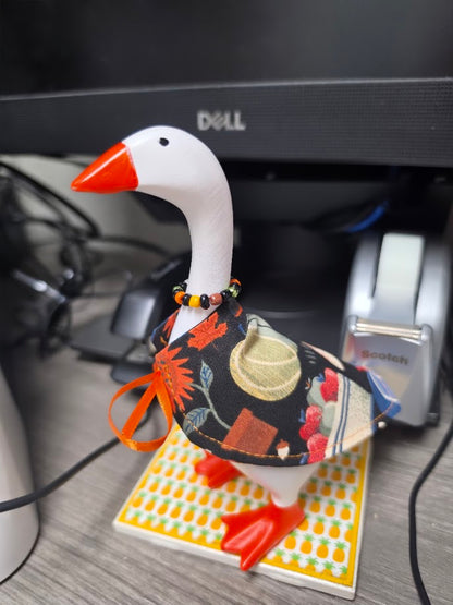 Fall Gardening Desk Goose Outfit