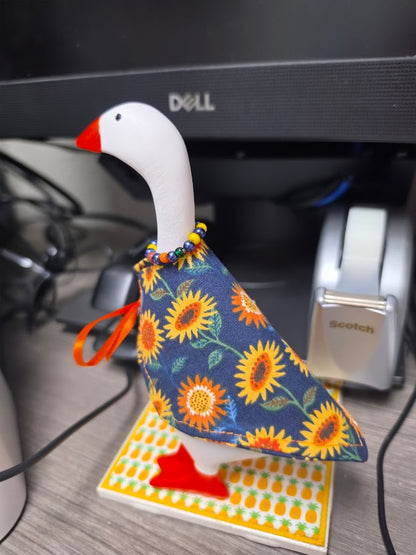 Sunflowers on Blue Desk Goose Outfit