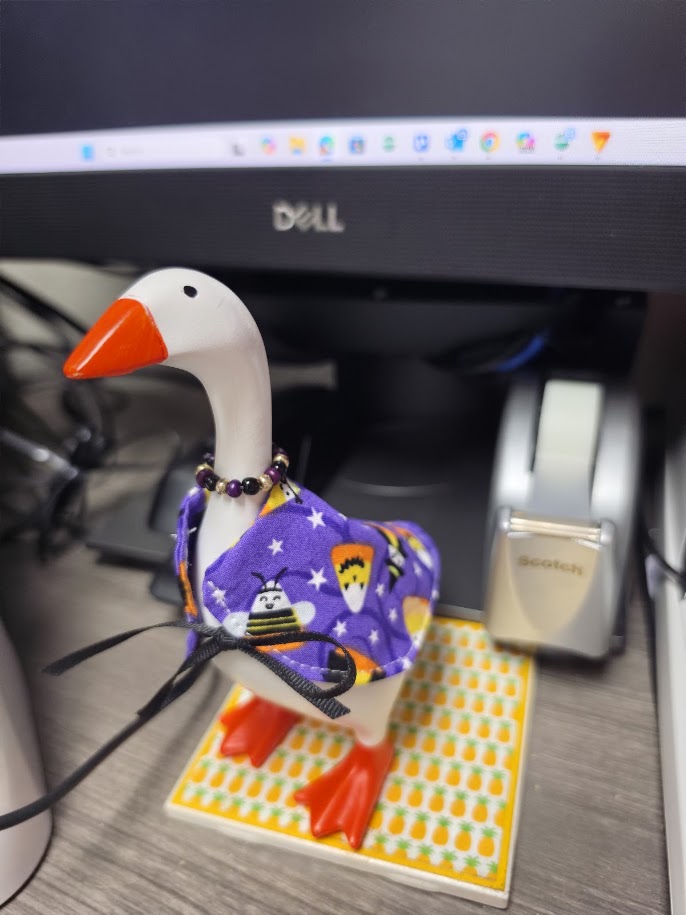 Spooky Sweet Desk Goose Outfit