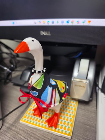 School Bus Buddy Desk Goose Outfit