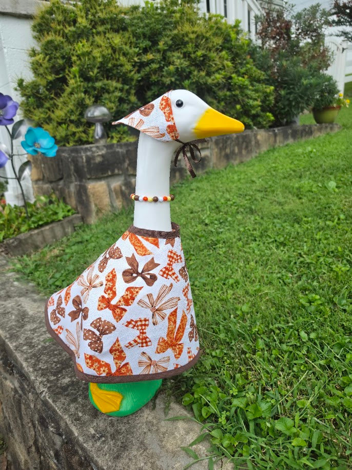 Autumn Bows Porch Goose Outfit