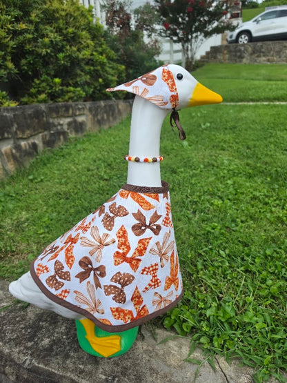 Autumn Bows Porch Goose Outfit