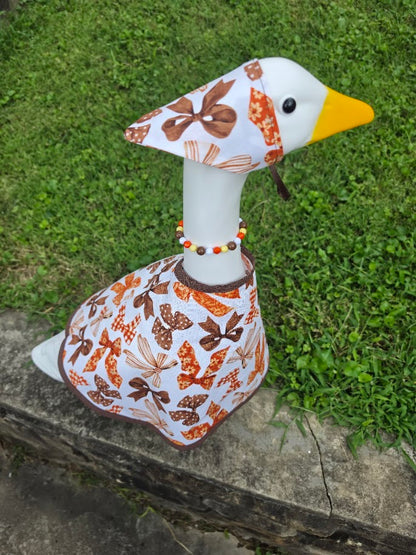 Autumn Bows Porch Goose Outfit
