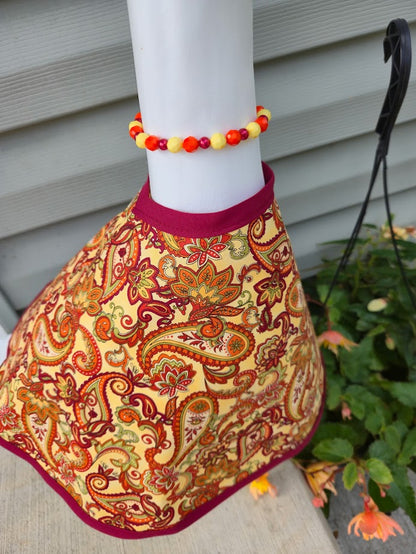 Fall Paisley Porch Goose Outfit
