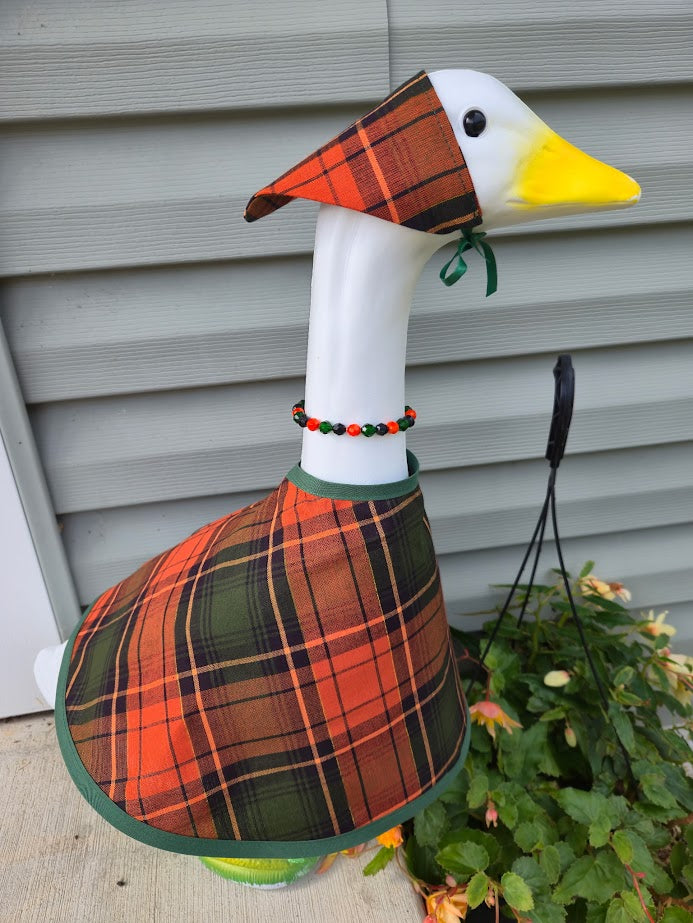 Autumn Plaid Porch Goose Outfit