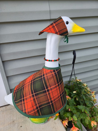 Autumn Plaid Porch Goose Outfit