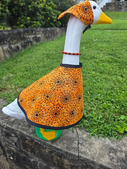 Orange Spiderweb Porch Goose Outfit