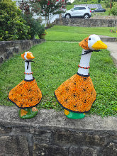 Orange Spiderweb Porch Goose Outfit